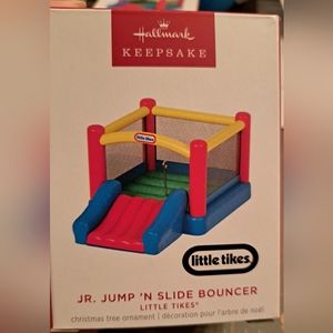 NEW Hallmark Little Tikes jump and slide bouncer ornament.